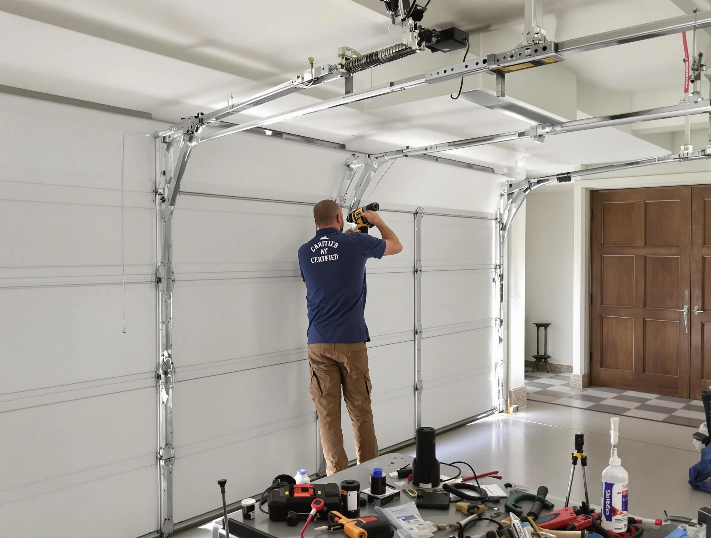Piscataway Garage Door Repair certified technician performing precision garage door repair in Piscataway